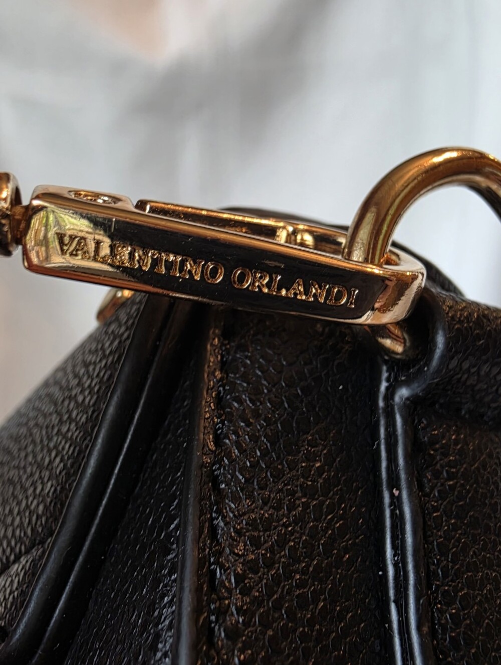 Valentino Orlandi Vegan Leather Crossbody with Gold Stud Detail - Picture 7 of 8